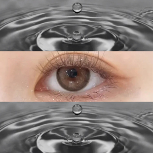 toastnomi美瞳水滴光晕半年抛混血纯欲灰色大直径彩色隐形眼镜5ST