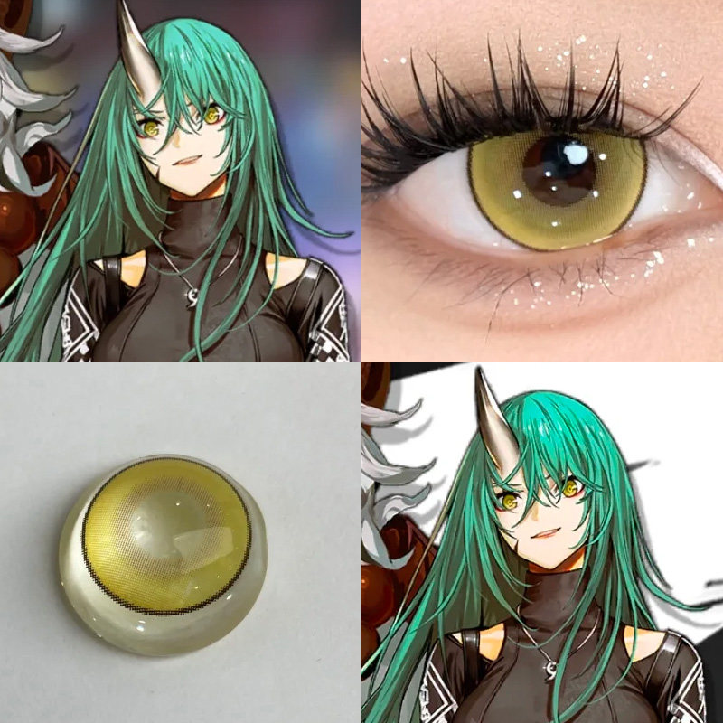 明日方舟星熊cos美瞳王牌金天马耀金神启金魔法金棕金盏黄显色AH