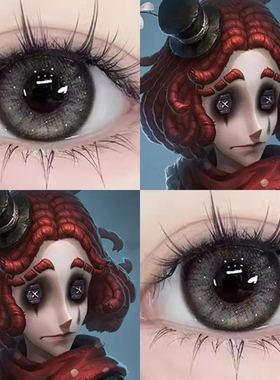 裘克哭泣小丑cos美瞳半年抛第五人格混血大直径灰色隐形眼镜女5ST