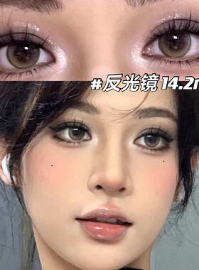 kalala美瞳反光镜天生主角棕黑珍珠半年抛大小直径官方旗舰店2ST