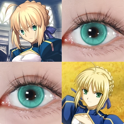 阿尔托莉雅cos美瞳年抛saber吾王fateFGO梦境绿青梅绿漫展6st