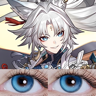 飞霄cos美瞳半年抛蓝色崩坏星穹铁道cosplay漫展彩色隐形眼镜6tb