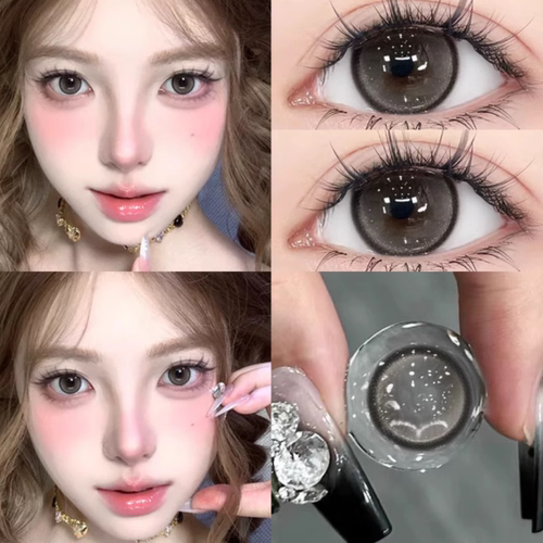 氛围感棕色美瞳女神半年抛小直径隐形眼镜