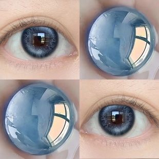 2025年新款来古冰川美瞳蓝色大小直径半年抛隐形眼镜官方正品7ST