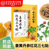 北京同仁堂内廷上用姜黄丹参红花三七透骨贴全身通用关节贴lk2