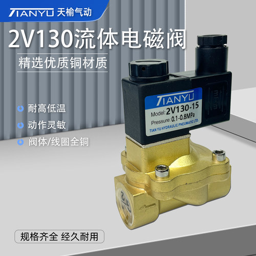 天榆电磁阀2V130VX2120二位二通