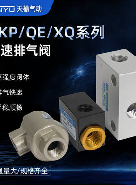 快速排气阀QE-02/XQ170600/KKP-08/AP100-02气缸放气阀自动泄压阀