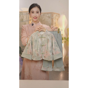 现货【碧瑶】SC633女童秋季2025新款国风外套裤子新中式套装