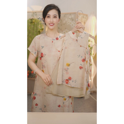现货【红灯笼】晕染不是掉色）SC255女童夏季清凉旗袍裙