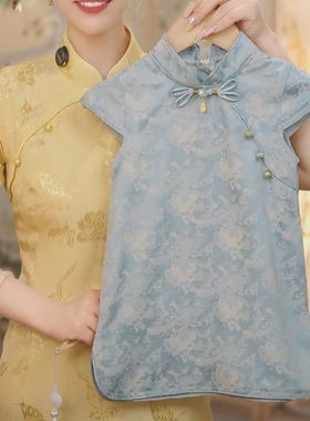 现货【兰心】SC132女童夏季新款2025新中式国风旗袍裙