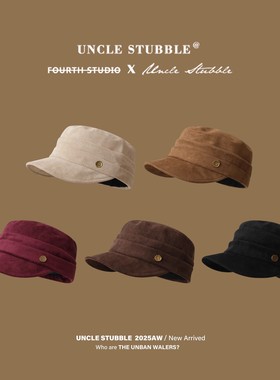 马术帽女生宽帽檐显瘦显脸小英伦风报童帽咖啡色不挑人麂皮画家帽