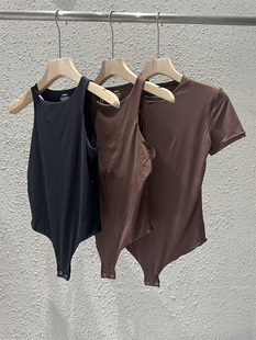 弹力超显瘦修身 短袖 连体衣 sk卡戴珊无袖 穿过就爱上