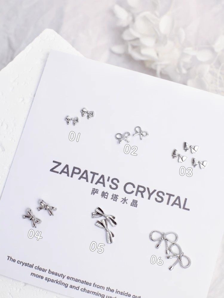 美甲合金银色蝴蝶结饰品DIY日系拼钻款朋克款仙气款指甲搭配,彩妆/香水/美妆工具,指甲装饰,淘宝优惠券,粉丝福利购,淘宝优惠卷