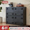 中古风实木斗柜客厅靠墙储物柜组合电视柜卧室收纳柜餐边柜卡门柜