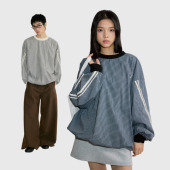 上衣美式 roaringwild 条纹卫衣男 咆哮野兽 圆领宽松情侣装 arch