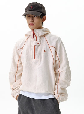 roaringwild a arch 咆哮野兽 短款宽松连帽夹克弯刀袖潮外套男款