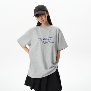 短袖 arch 纯棉灰色刺绣宽松男女同款 t恤 咆哮野兽 roaringwild