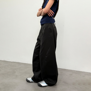子阔腿西裤 arch 黑色宽松弯刀裤 老钱风男 咆哮野兽 roaringwild