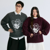 arch 咆哮野兽 roaringwild 深灰色圆领情侣上衣美式 套头毛衣男