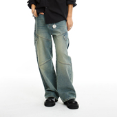 长裤 roaringwild 咆哮野兽 靛蓝色复古水洗工装 arch