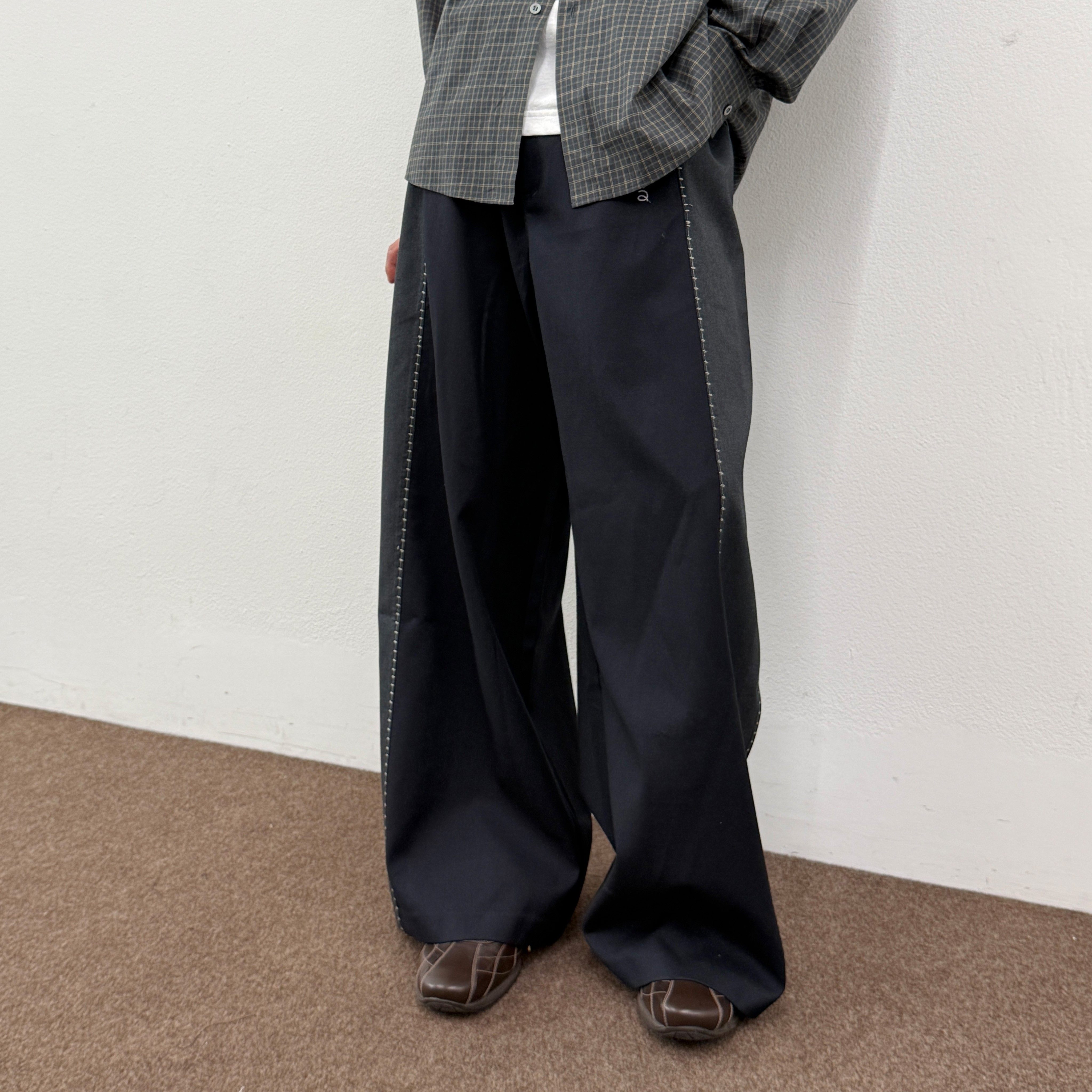 roaringwild a arch咆哮野兽黑色拼接休闲裤子美式宽松阔腿西裤男,男装,西裤,淘宝优惠券,粉丝福利购,淘宝优惠卷