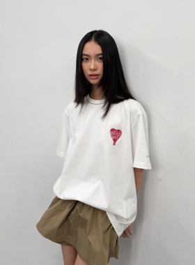 roaringwild a arch 咆哮野兽 白色印花基础款上衣美式短袖t恤男