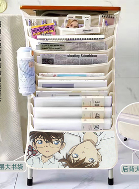 名侦探柯南挂书袋课桌收纳袋初中高中生书本大容量多功能书挂袋