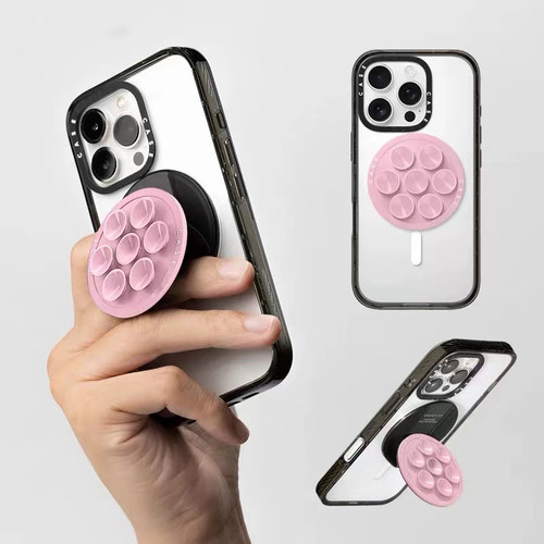 艺术吸盘磁吸支架CASE啪嗒强力磁吸Magsafe手机支架镜面折叠指环