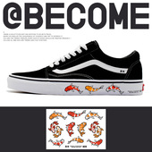 带装 鞋 饰贴纸男女百搭 万斯小白鞋 diy中底贴纸鞋 面 DIY锦鲤板鞋