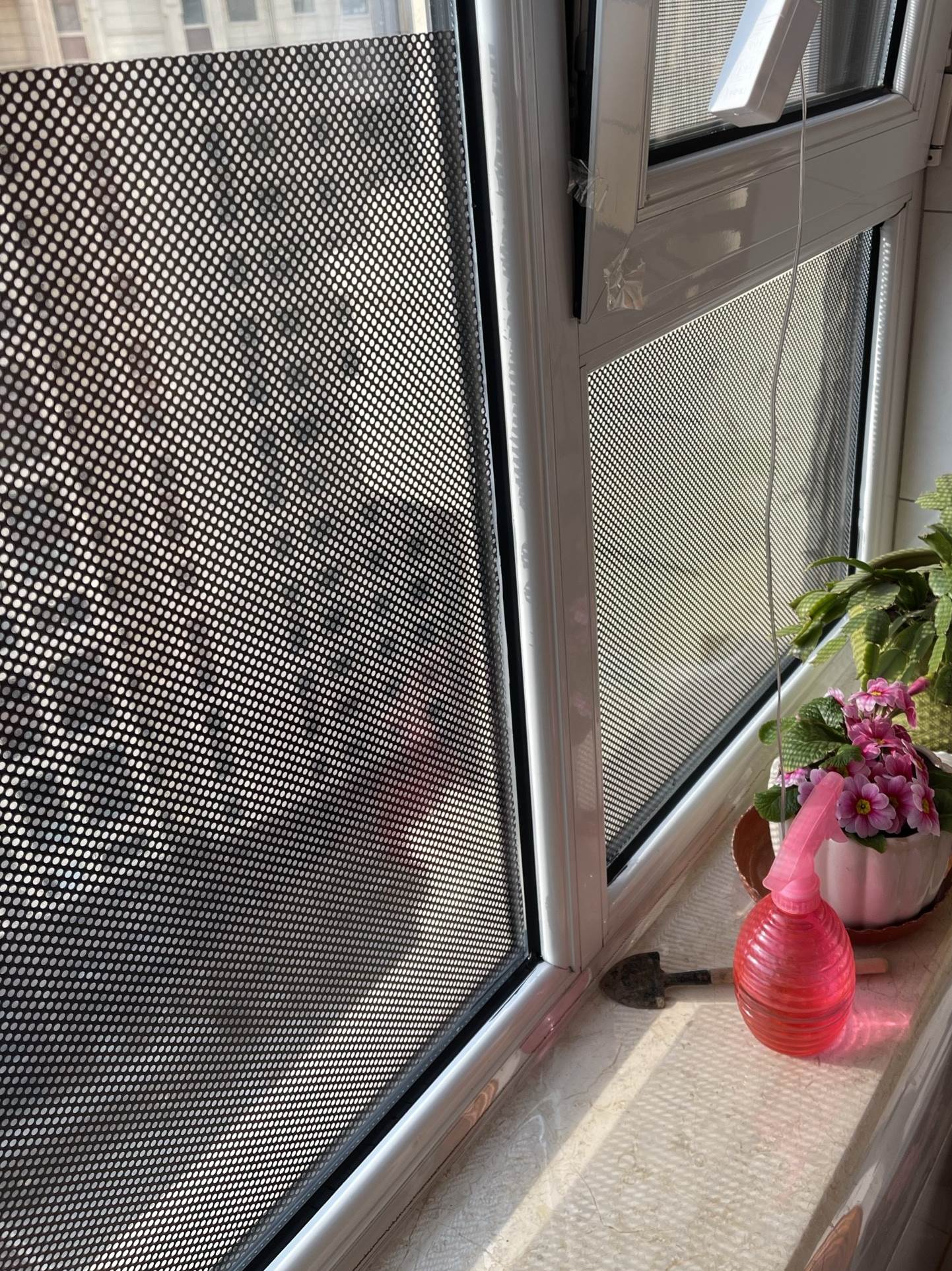 静电免胶遮阳膜防晒窗贴阳台房间遮阳隔热膜网眼单孔透玻璃贴防水