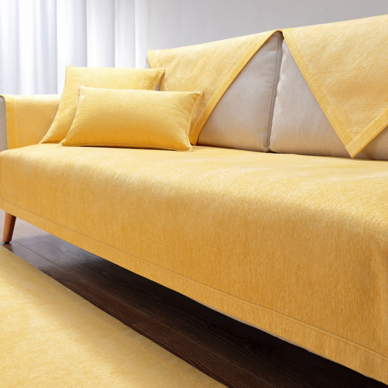 居家雪尼尔沙发垫四季通用防滑现代简约时尚坐垫北欧风布艺套罩巾