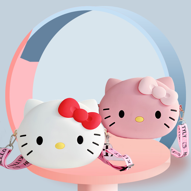 hallo kitty包女可爱儿童哈喽凯蒂猫斜挎包单肩零钱小包迷你背包
