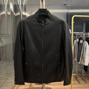 H系 男士 柔软PU皮 春秋新款 休闲百搭立领皮衣夹克 简约干练