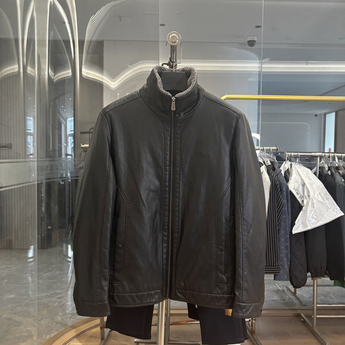 H家羊毛聚能棉防风立领皮衣外套