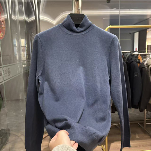 H系渐变色高领打底针织衫毛衣