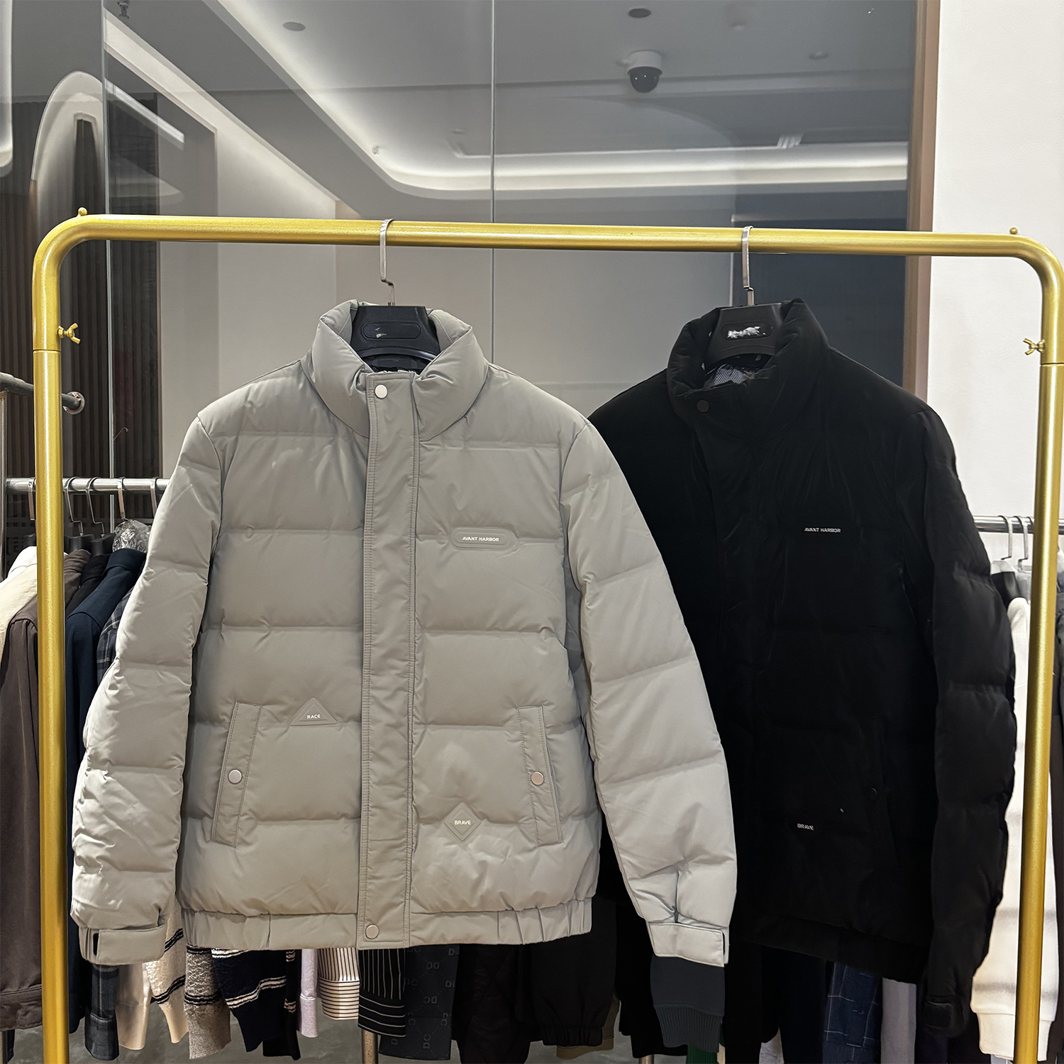 【H家】免洗羽绒+石墨烯蓄热!冬季时尚休闲立领防风保暖羽绒服男