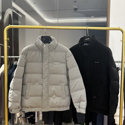 【H家】免洗羽绒+石墨烯蓄热！冬季时尚休闲立领防风保暖羽绒服男