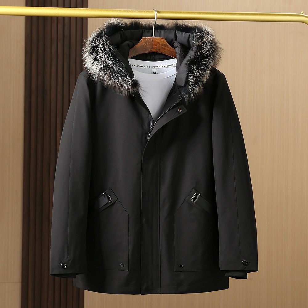 高端轻奢兔毛皮草派克服保暖