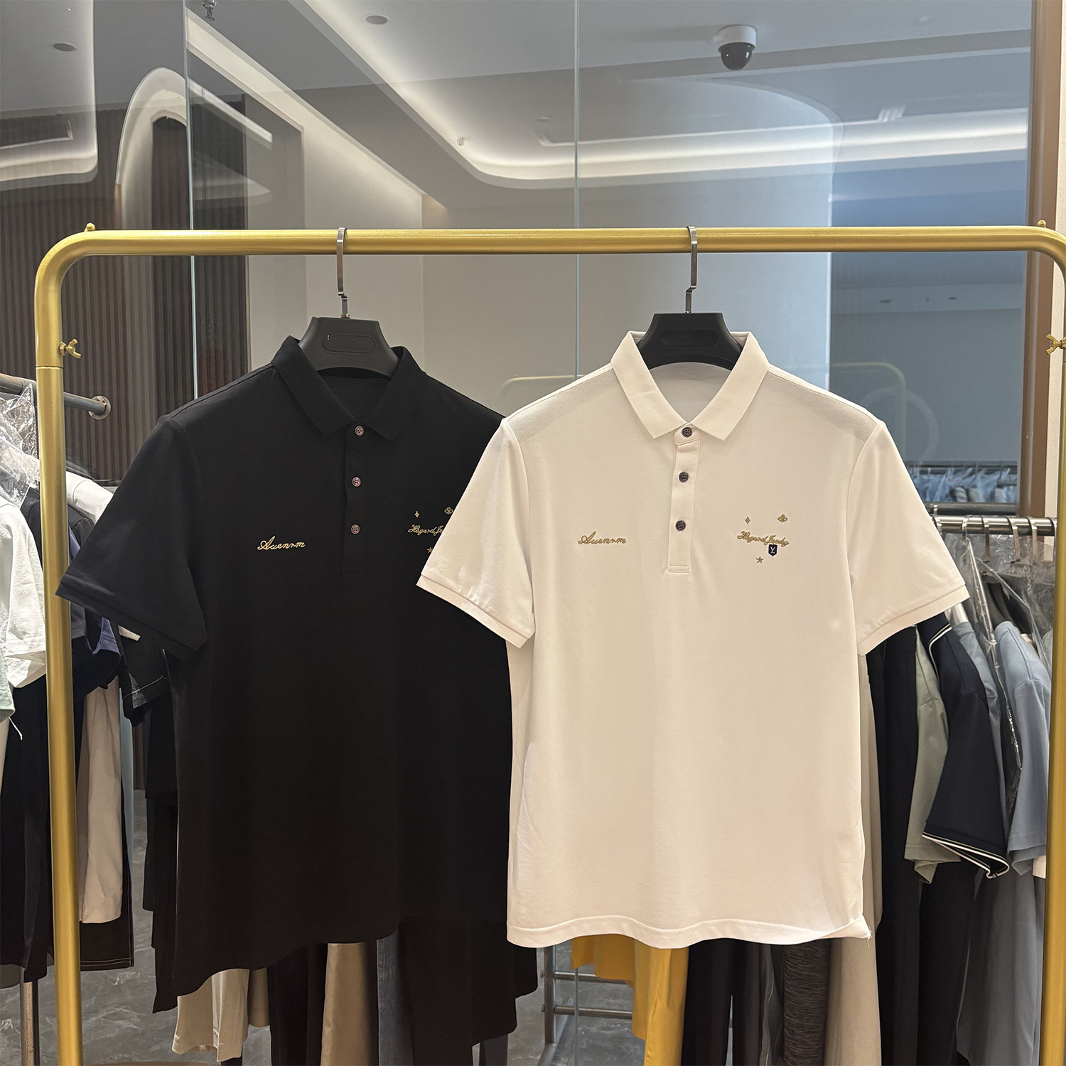 【雅家】重工刺绣！夏季新款男士双珠地棉时尚休闲翻领短袖POLO衫
