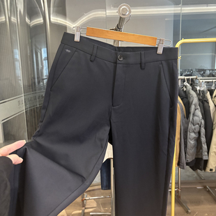 H家 男士 高弹抗皱 秋冬新款 商务休闲直筒百搭长裤 内里磨绒