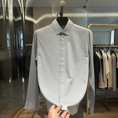 H家千鸟格纹商务休闲长袖衬衫