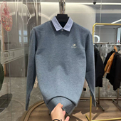 H系 男士 加绒加厚 冬季 厚款 商务休闲假两件针织衫 毛衣打底衫