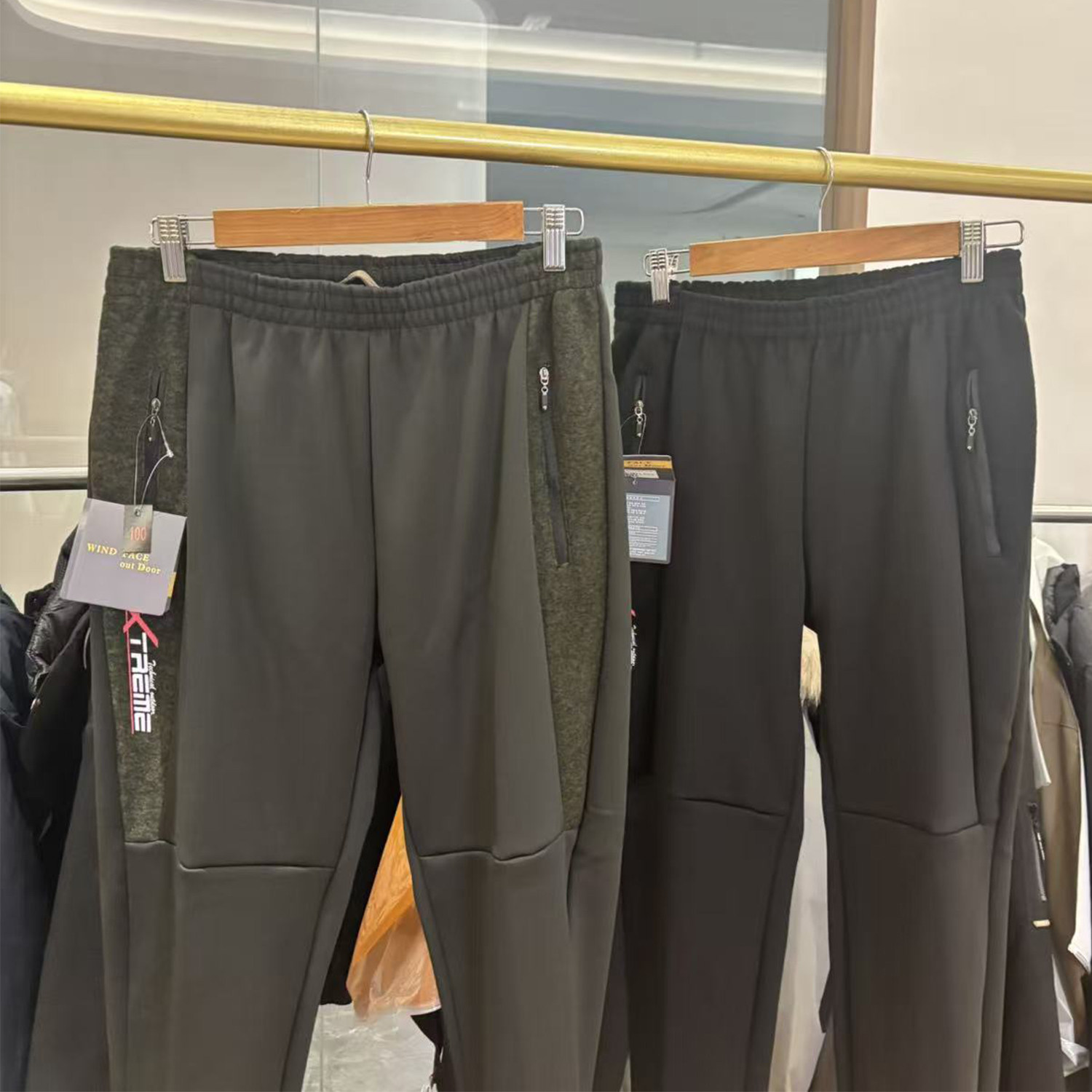 立体裁剪！加绒加厚！拉链口袋冬季新款简约户外运动百搭休闲裤男