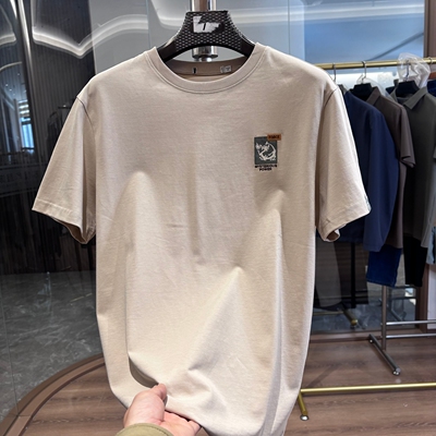 H系冰爽棉简约休闲圆领短袖T恤