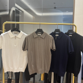 透气镂空 POLO衫 夏季 高端翻领纯色气质休闲短袖 男 新款 轻奢针织