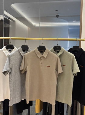 吴Lei同款！高克重珠地棉！夏季新款男士时尚休闲翻领短袖POLO衫