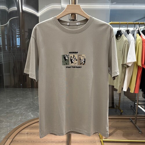 H家冰感科技棉时尚圆领短袖T恤