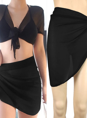 Women's short sarong beach half body outdoor skirt 半身裙
