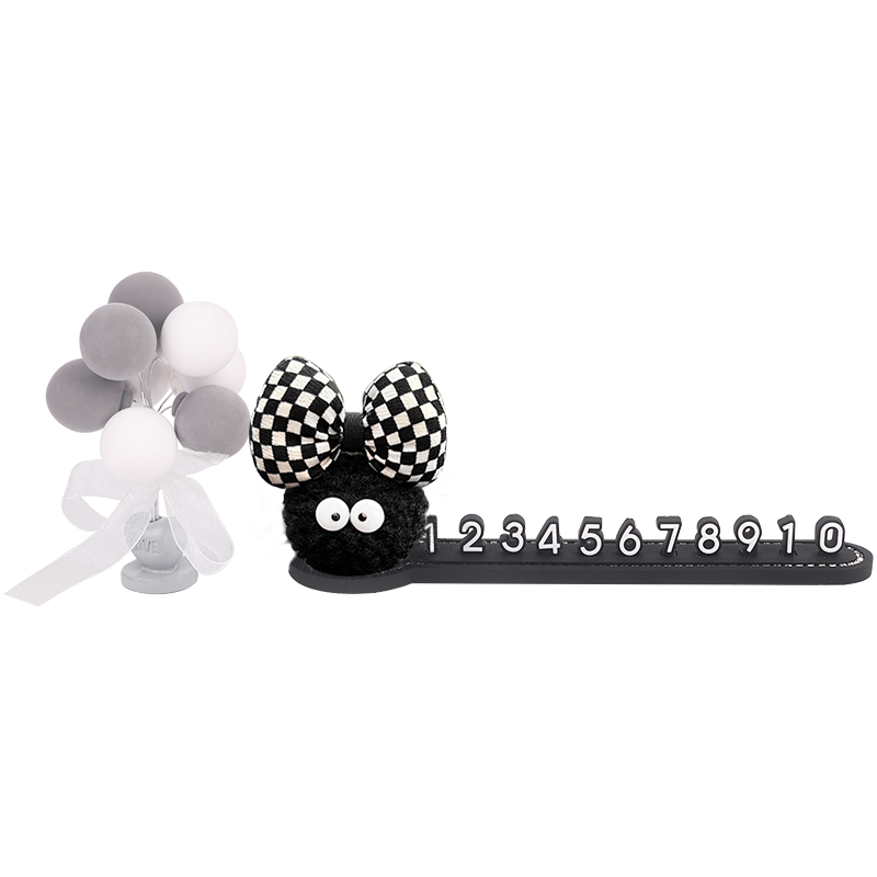 2024新款汽车临时停车牌挪车电话号码牌车载创意可爱车内饰品摆件