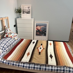 加纳民族风个性 饰布置户外露营野餐沙发巾休闲毯 波希米亚室内装